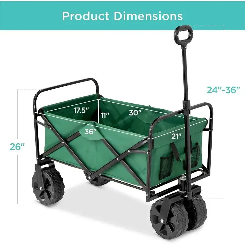 Collapsible Garden Carts w/ 360-Degree Wheels
