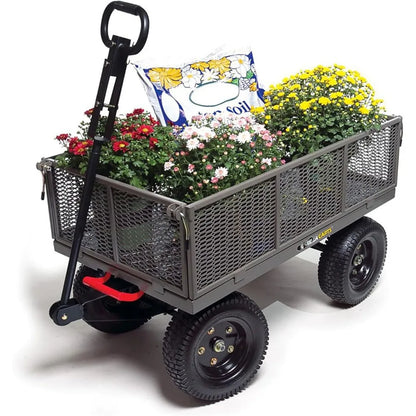Gorilla Cart w/Removable Side Panels, 1200 lb Capacity