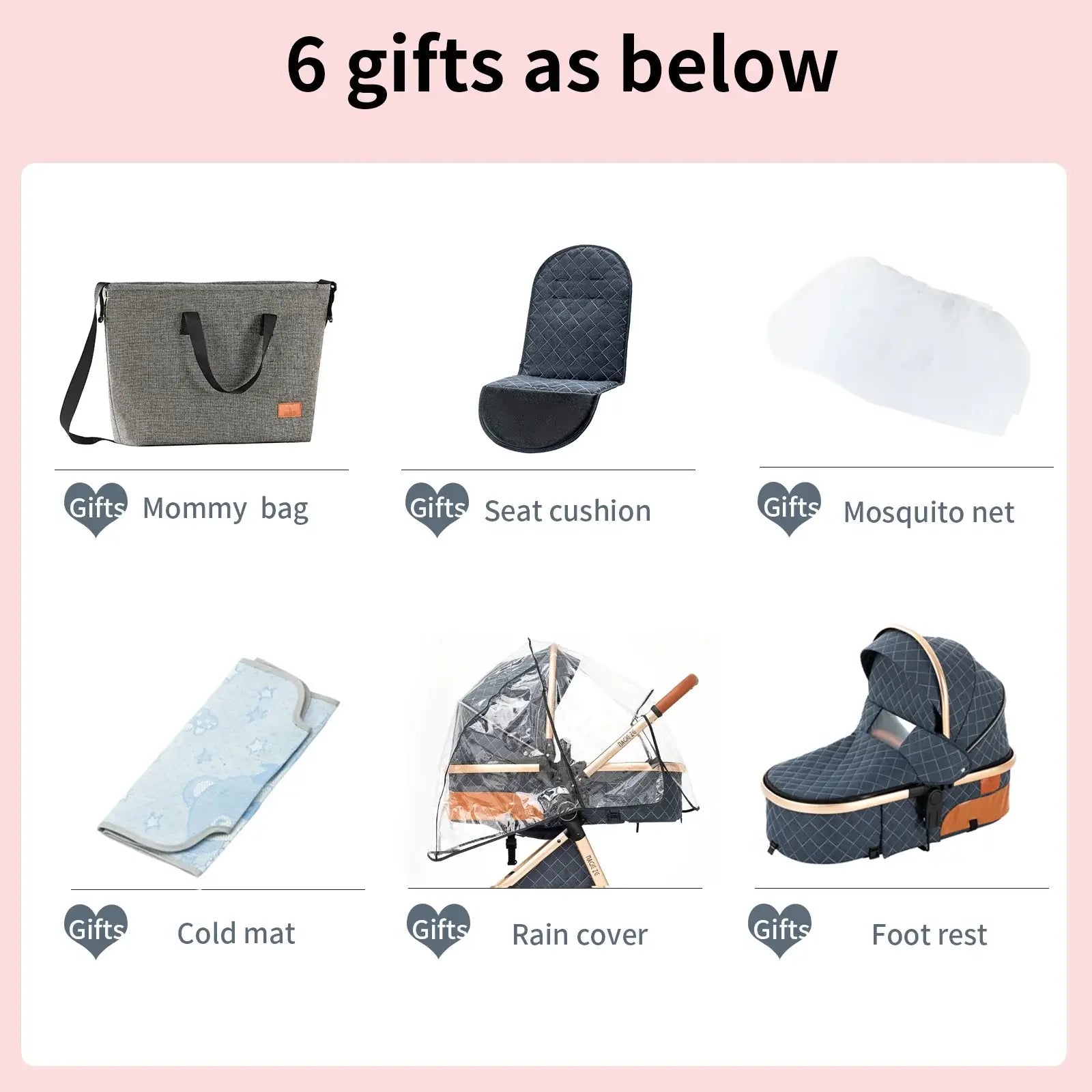 3-in-1 Lightweight Stroller - Carriage, Bassinet