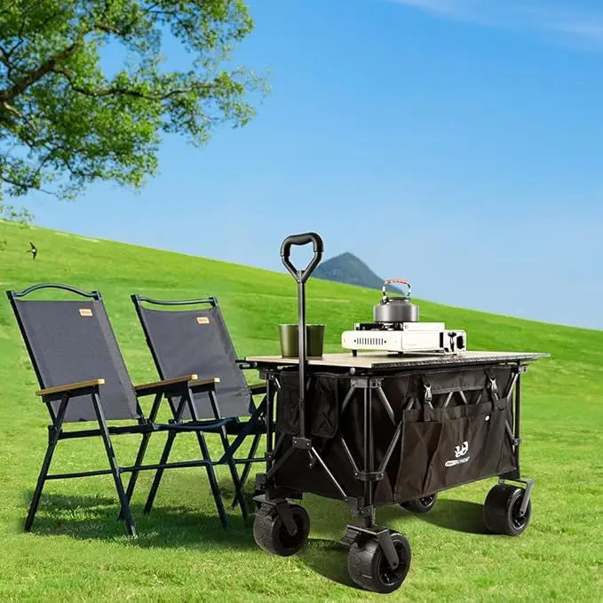 Collapsible Wagon Cart, Large Capacity, All-Terrain Wheels Heavy Duty