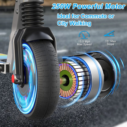 Adults Foldable Commuter E-Scooter With Cruise Control, Dual Braking System, Shock Absorption