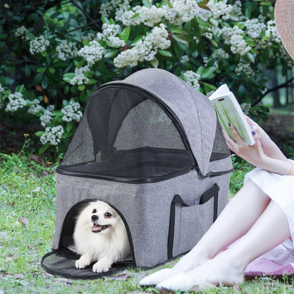 Pet Stroller Foldable Travel Carrier