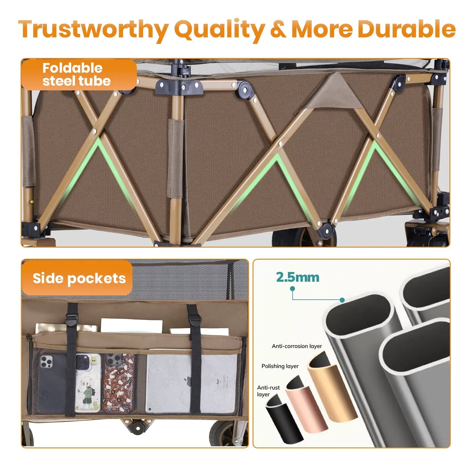 Collapsible Camping Beach Wagon - Heavy Duty