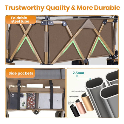 Collapsible Camping Beach Wagon - Heavy Duty