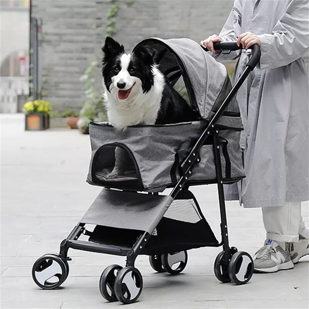 Pet Stroller Foldable Travel Carrier