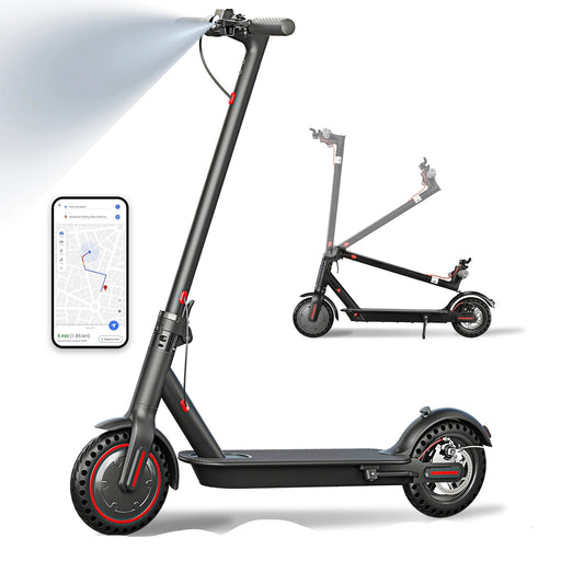 Lightweight Commuter Electric Scooter for Adults, Explosion-proof Tires, Dual Brake System, APP Support