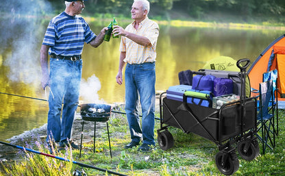Black Collapsible Folding Wagon