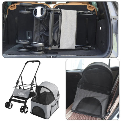 Pet Stroller Foldable Travel Carrier
