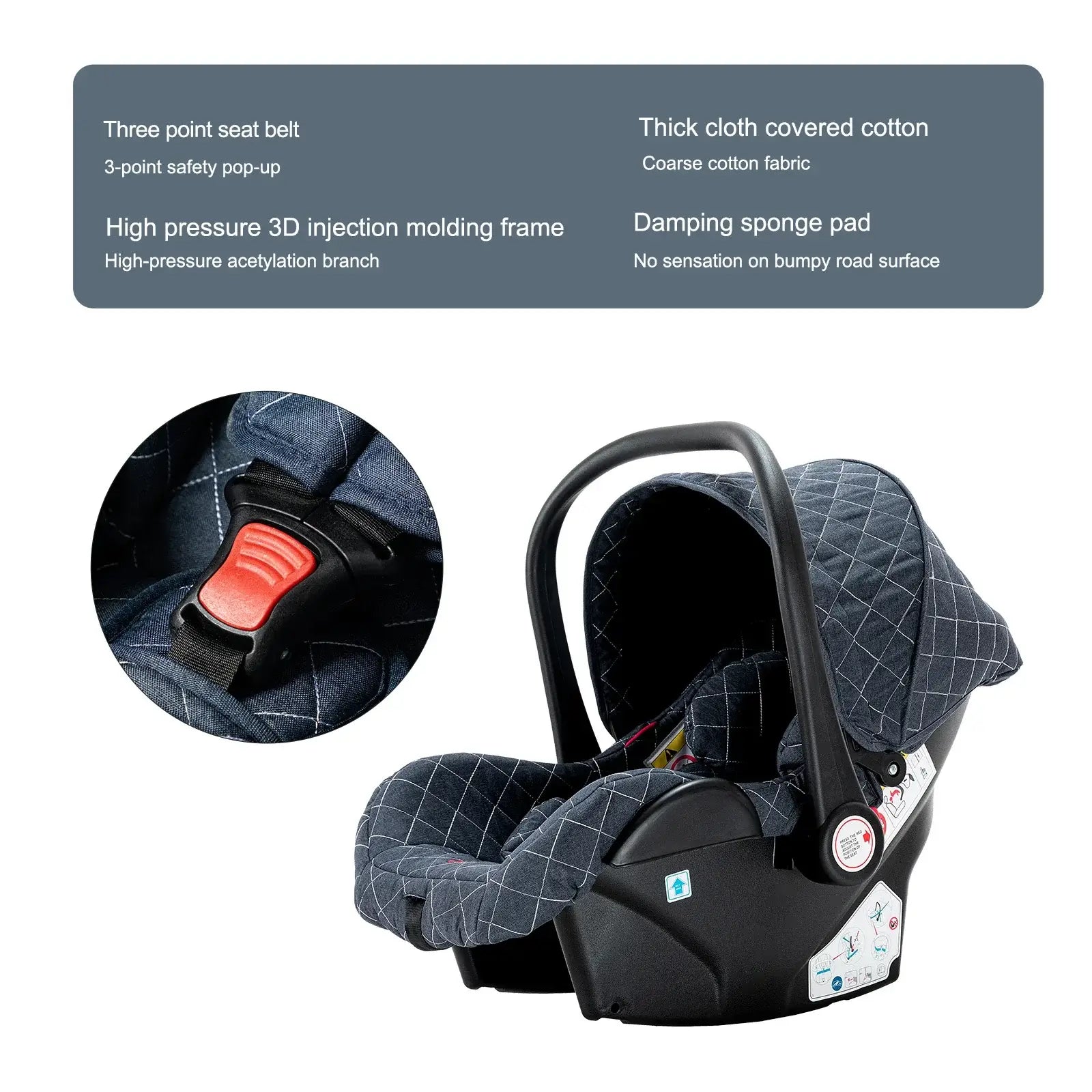 3-in-1 Lightweight Stroller - Carriage, Bassinet