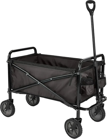 Collapsible Folding Heavy Duty Utility Wagon for Outdoor Sports, 265 pounds Weight Capacity