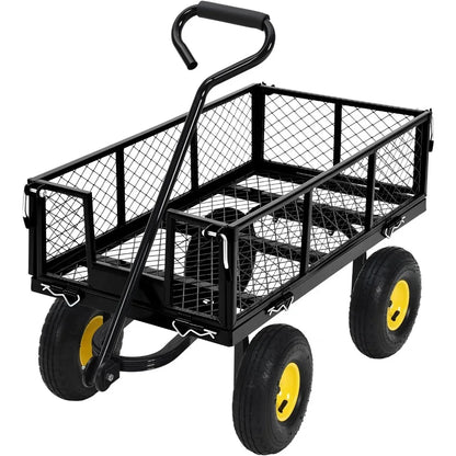 Steel Garden Cart with 550 lbs Capacity