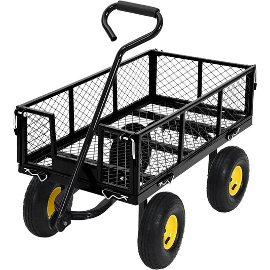 Steel Garden Cart with 550 lbs Capacity