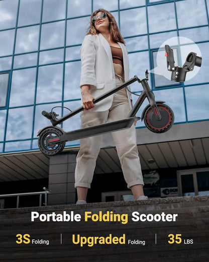 Electric Scooter for Adult, 350W 19MPH, APP Smart, 8.5inch tire, Foldable, 16Miles Max Range