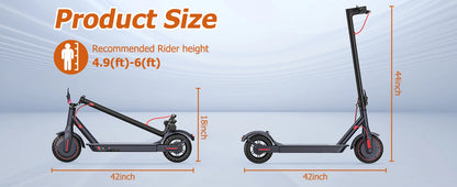 LP60 Adult Foldablel Electric Scooter with seat, 350W Motor 36V 5.2Ah Battery, 19mph Max Speed, Up to 16miles Range