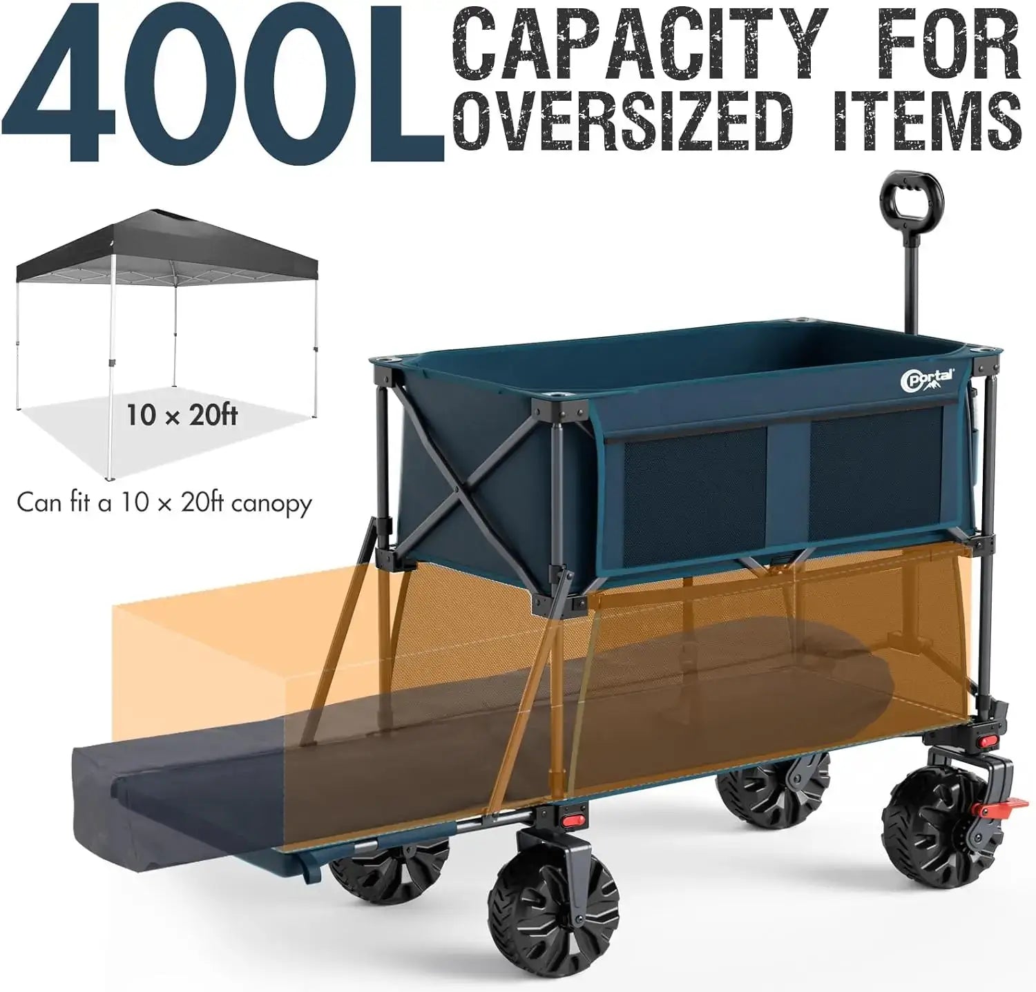 Collapsible Double Decker Wagon - Large Capacity