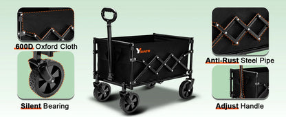 Collapsible Wagon Cart with 350lbs Weight Capacity