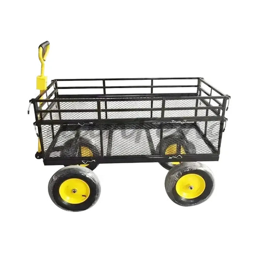 Double Deck Steel Garden Cart - Heavy Duty