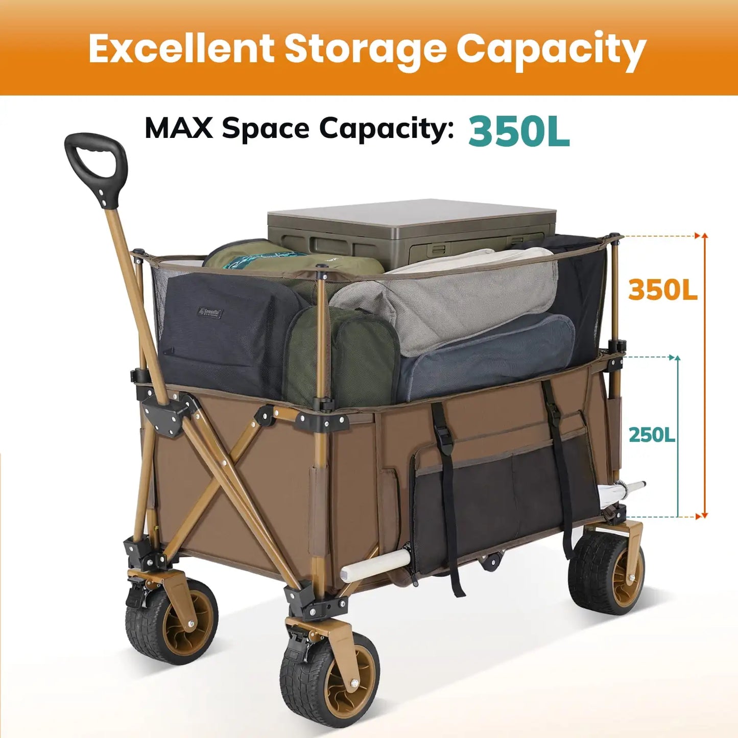 Collapsible Camping Beach Wagon - Heavy Duty