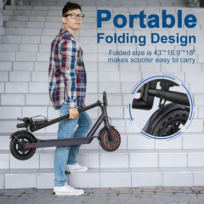 Electric Scooter for Adult, 350W 19MPH, APP Smart, 8.5inch tire, Foldable, 16Miles Max Range