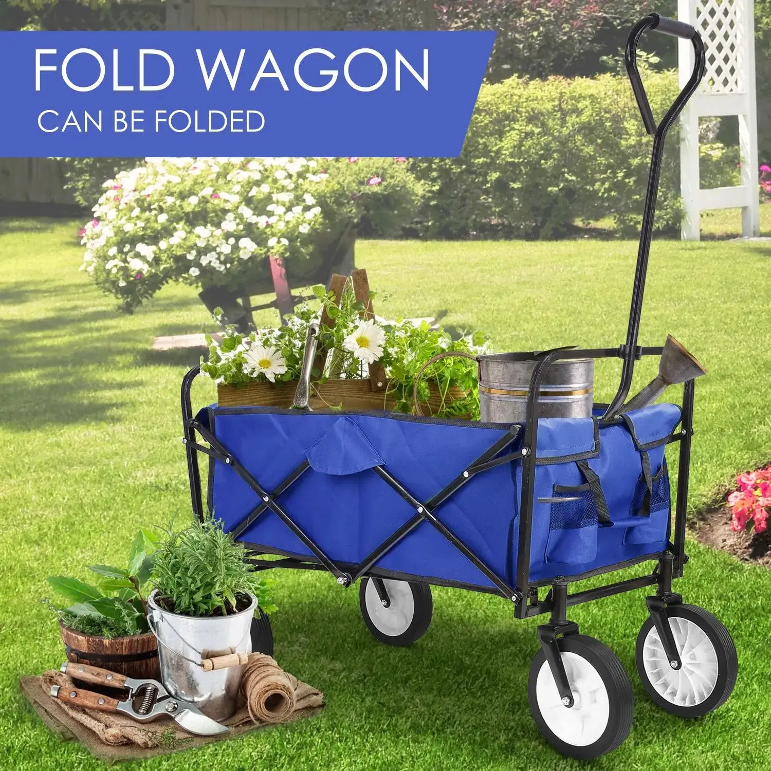 Outdoor Garden Utility Wagon Cart