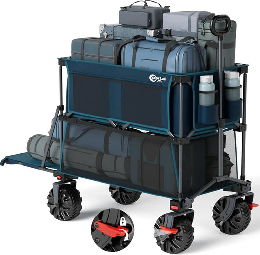 Collapsible Double Decker Wagon - Large Capacity