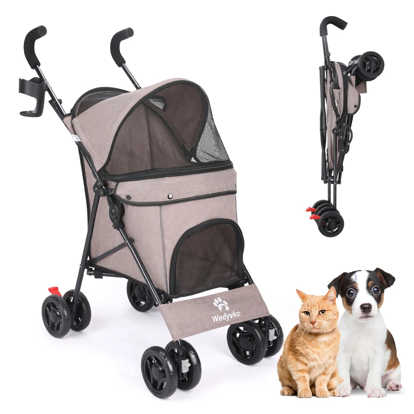 Pet Stroller - Foldable and Lightweight