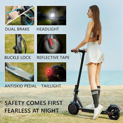 G5.0 Adult Foldable Electric Scooter, 36V 10.5AH 21Miles Long Range 19Mph 350 Motor