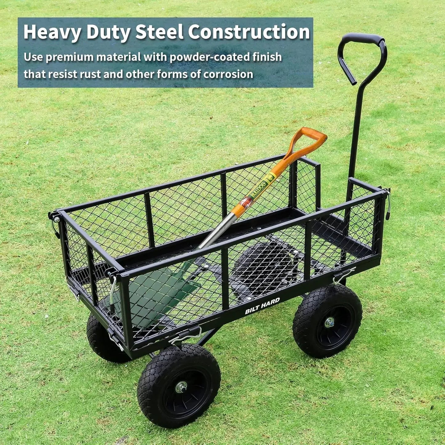 Heavy Duty 880 Lbs Capacity Folding Utility Cart Wagon