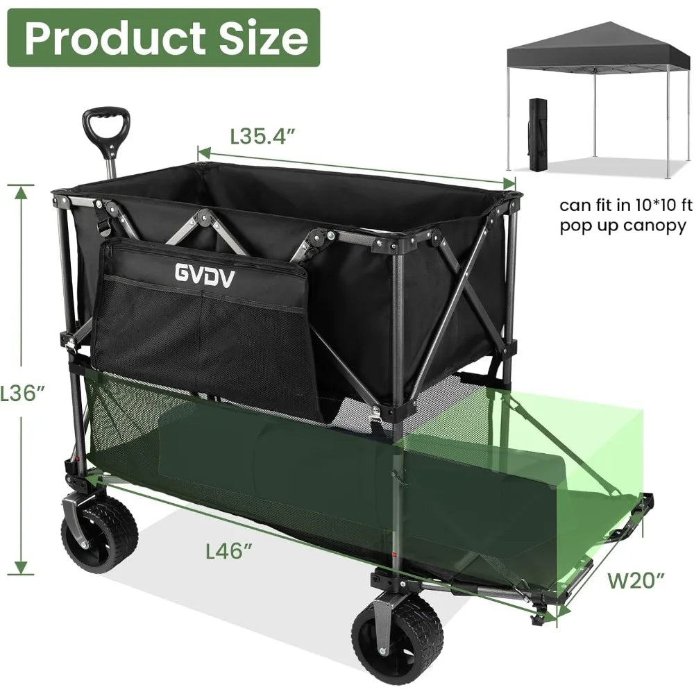 All-Terrain Double Decker Wagon with 500-Pound Capacity