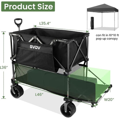 All-Terrain Double Decker Wagon with 500-Pound Capacity
