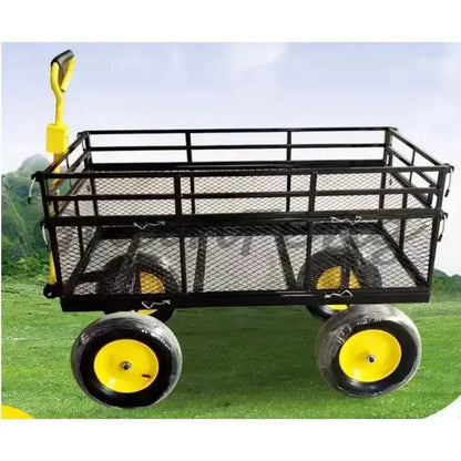 Double Deck Steel Garden Cart - Heavy Duty