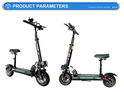 800W Powerful Electric Kick Scooter Anti-skid Off Road Tire 45KM/H  55km Range