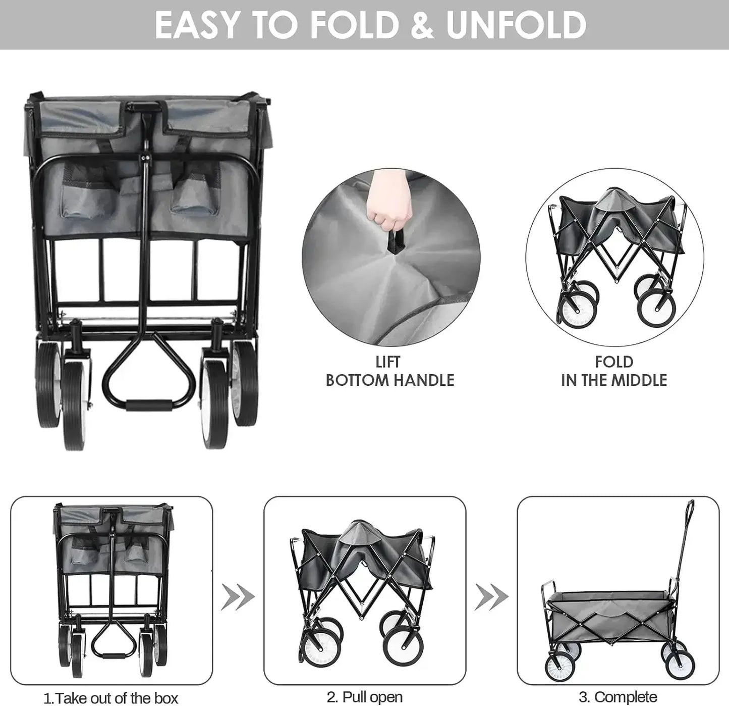 Outdoor Garden Utility Wagon Cart