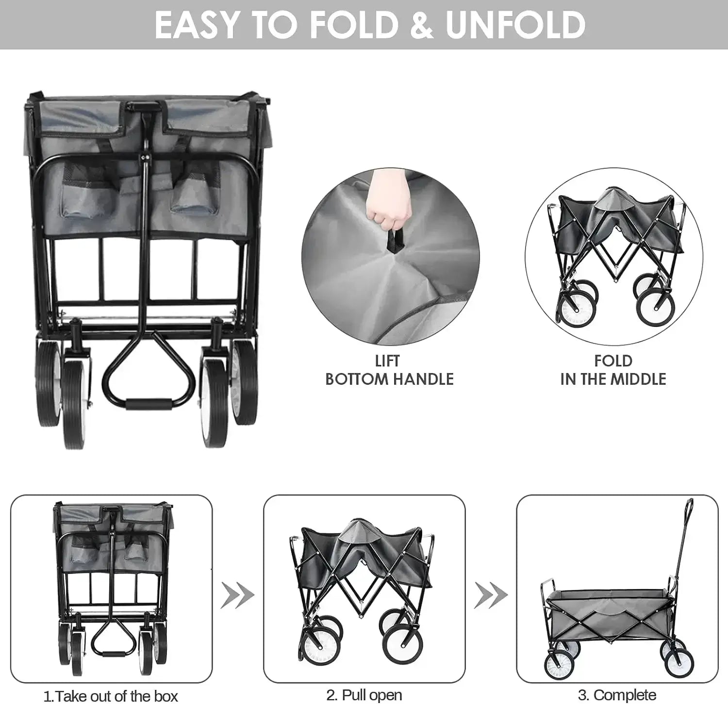 Outdoor Garden Utility Wagon Cart