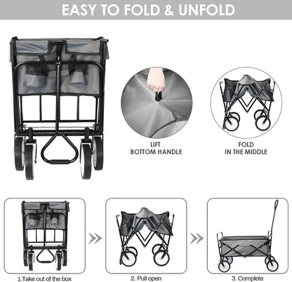 Outdoor Garden Utility Wagon Cart