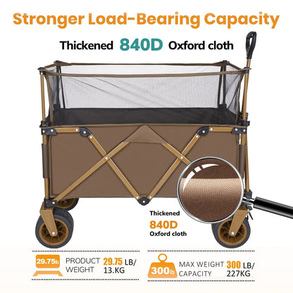 Collapsible Camping Beach Wagon - Heavy Duty