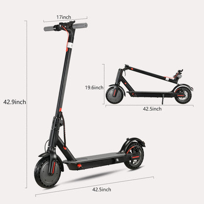 Lightweight Commuter Electric Scooter for Adults, Explosion-proof Tires, Dual Brake System, APP Support