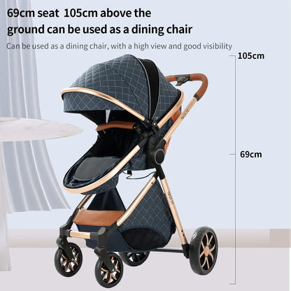 3-in-1 Lightweight Stroller - Carriage, Bassinet