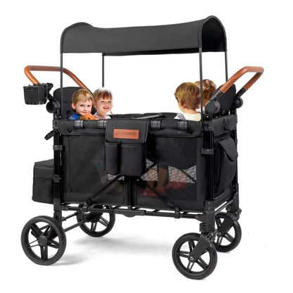 Outdoor Folding Wagon Stroller, 4 Seater with Full Canopy.