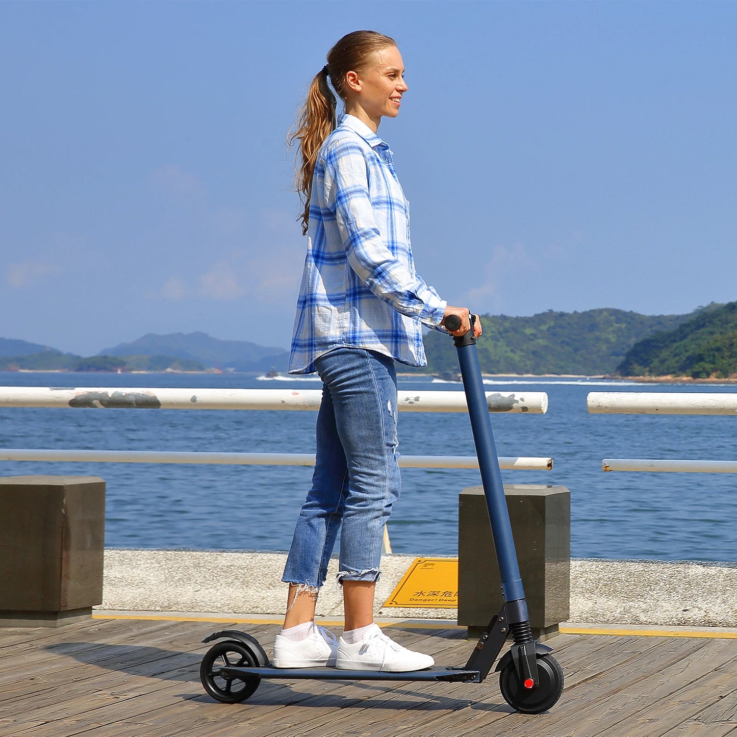 Adults Foldable Commuter E-Scooter With Cruise Control, Dual Braking System, Shock Absorption