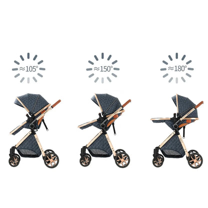 3-in-1 Lightweight Stroller - Carriage, Bassinet
