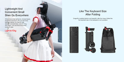 HX 7.5AH Adult Foldable Electric Scooter, 350W 25KM/H, Kick Scooter 5.5 Inch, APP Smart