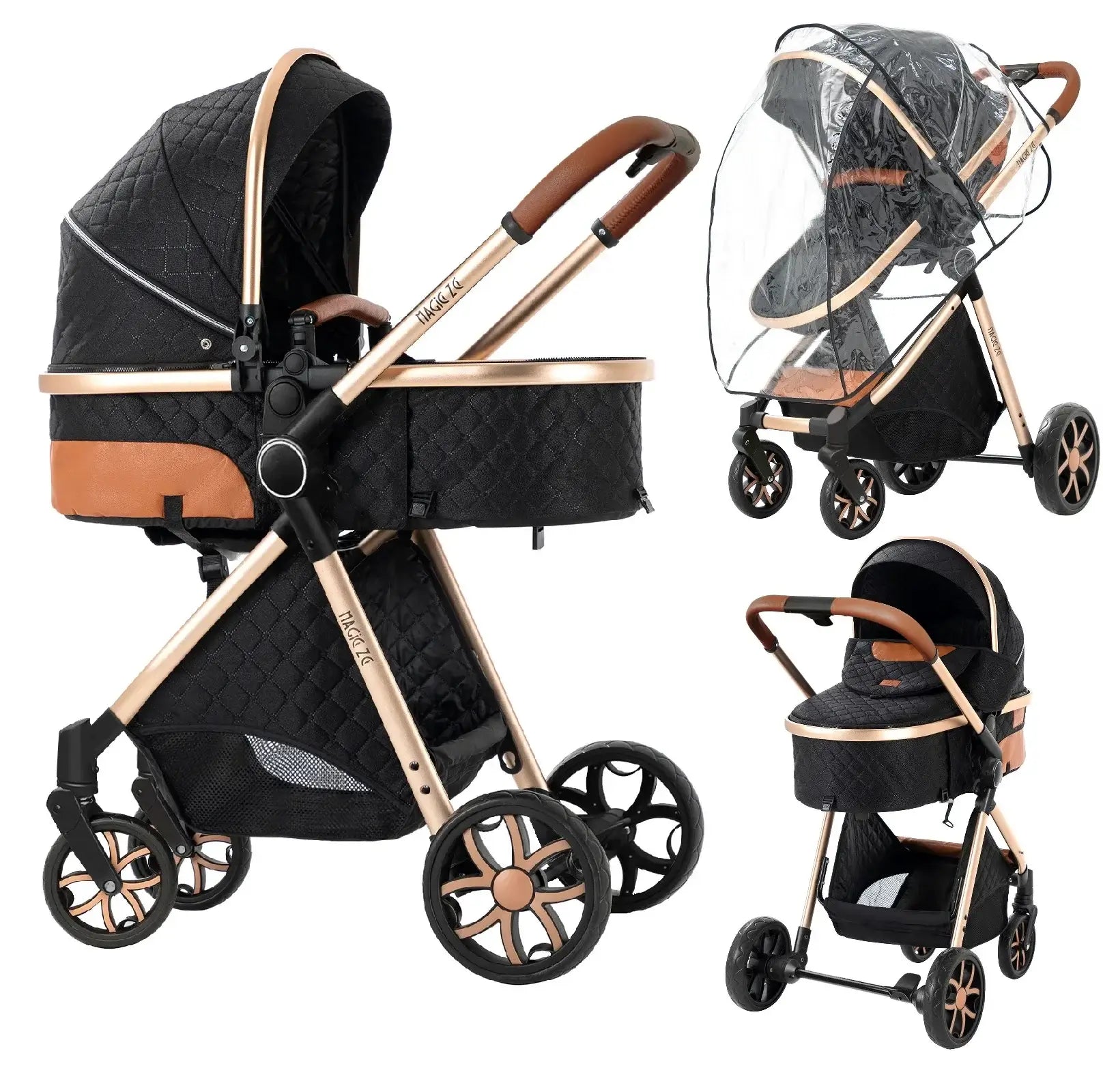 3-in-1 Lightweight Stroller - Carriage, Bassinet