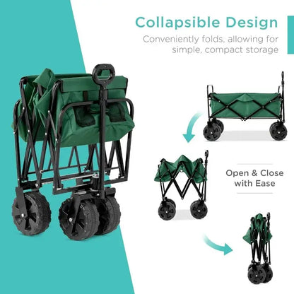 Collapsible Garden Carts w/ 360-Degree Wheels