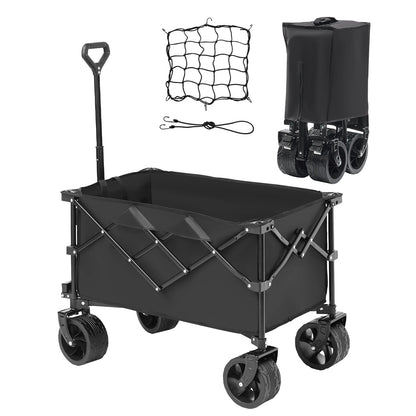Collapsible Folding Wagon with All-Terrain Wheels