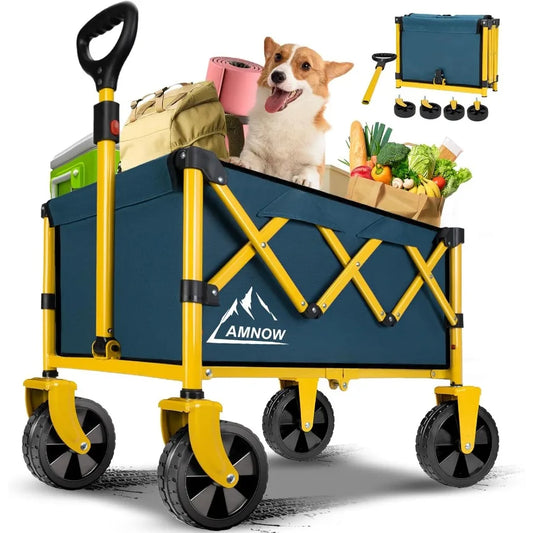 Folding Wagons Carts with Silent Universal Wheels