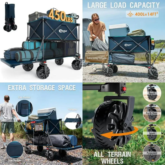 Double Decker Wagon with Tailgate - Heavy Duty Collapsible