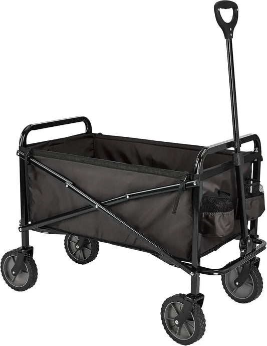 Collapsible Folding Heavy Duty Utility Wagon for Outdoor Sports, 265 pounds Weight Capacity