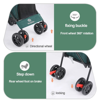 Lightweight Pet Stroller - Foldable