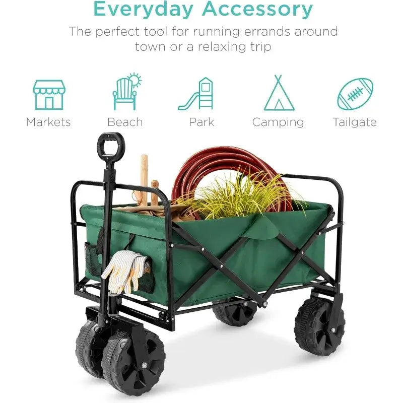 Collapsible Garden Carts w/ 360-Degree Wheels